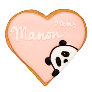 Biscuit glaçé personnalisé pour un anniversaire avec un panda