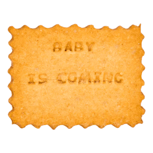 Petit beurre personnalisé pour annoncer une grossesse - Baby is coming