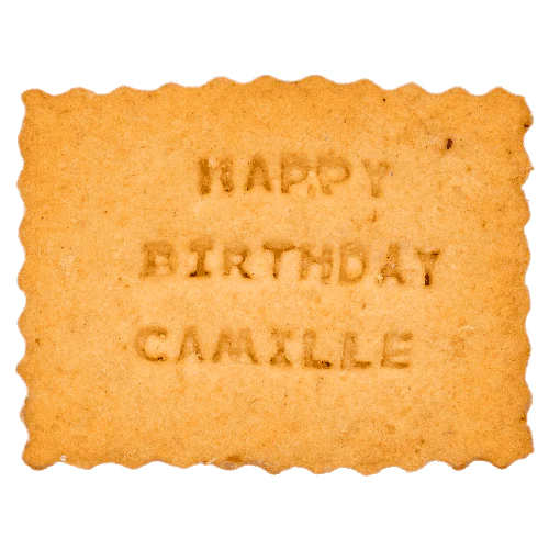 Petit beurre personnalisé pour un anniversaire - Camille